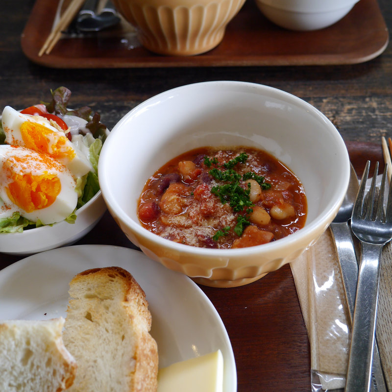 空のパンのランチセット(Cafe Crema （カフェ クレマ）)