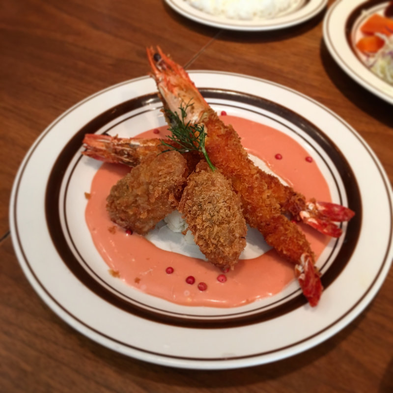 エビ牡蠣フライ（ライスorパンスープ付き）(グリル大宮)