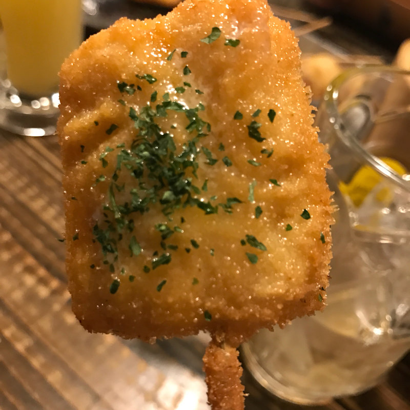 コーンバター串(新世界じゃんじゃん横丁 串かつ 勝大 西中島店)