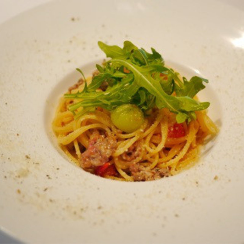 カラートマトと豚のサルシッチャ(代官山ASO チェレステ 二子玉川店)