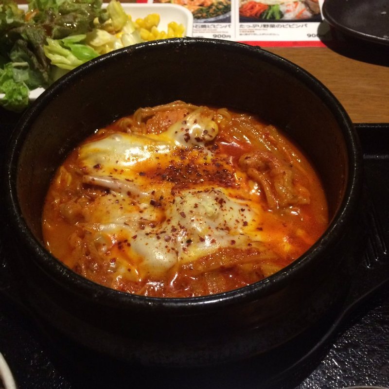 部隊チゲ定食(韓豚屋 浜松町店)