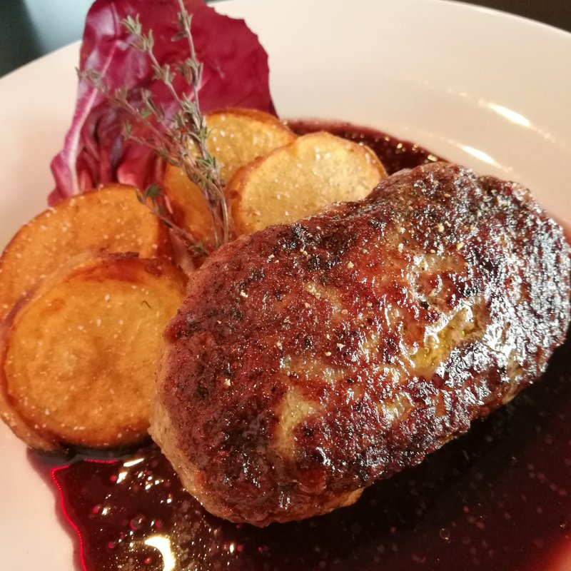 フォアグラを詰めた仔羊のハンバーグ 赤ワインソース(Barbaro たまプラーザ)