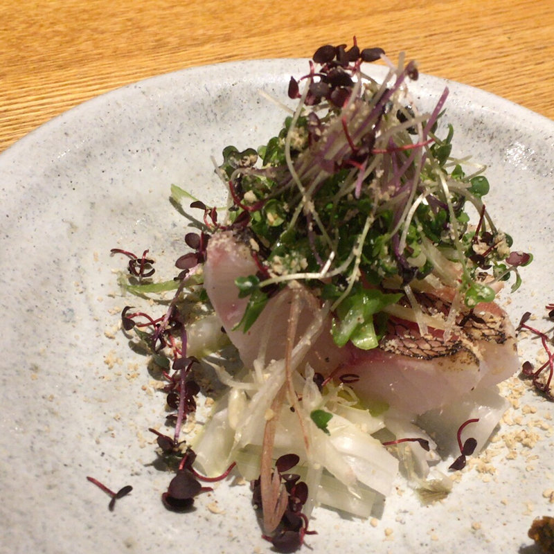 関イサキのタタキお造り(夕)