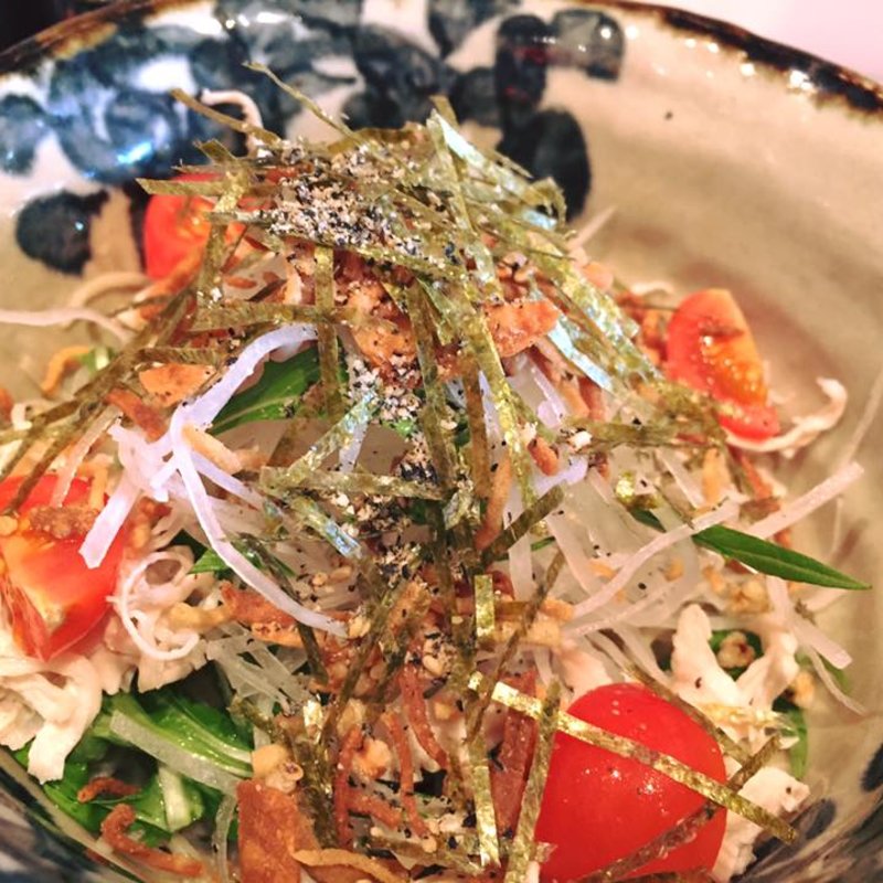 サラダそば 小盛(魯庵)