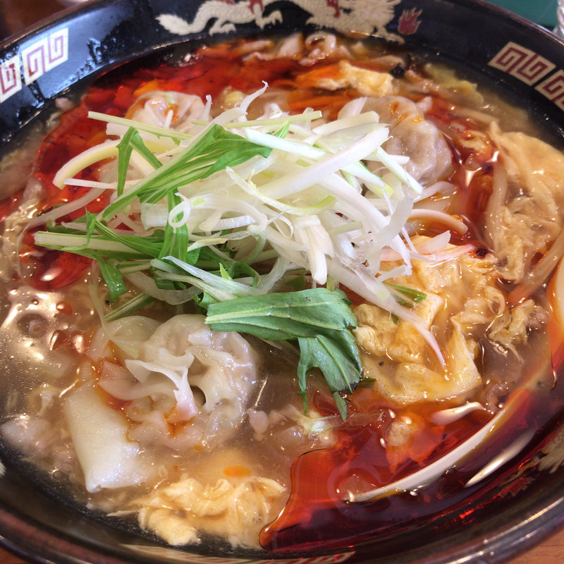 酸辣雲呑麺(広州市場 中目黒店)