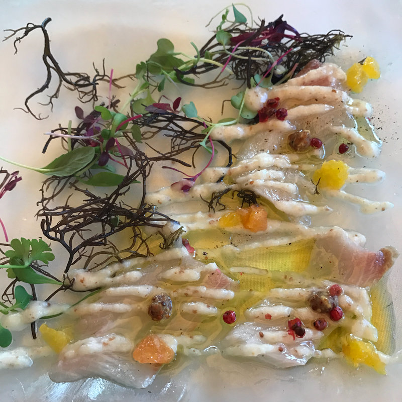 カンパチのカルパッチョ(TAORMINA Sicilian Cuisine)