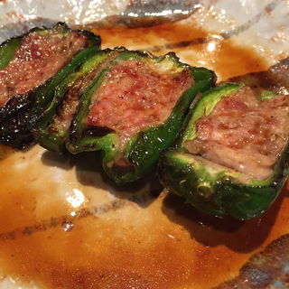 ピーマン肉詰め(鳥茂)