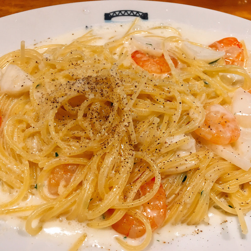 小海老とカブのクリームパスタ(ナビリオ)