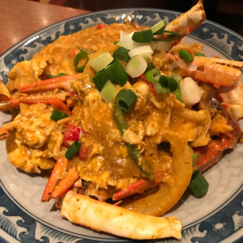 蟹と卵のカレー炒め(サームロット)