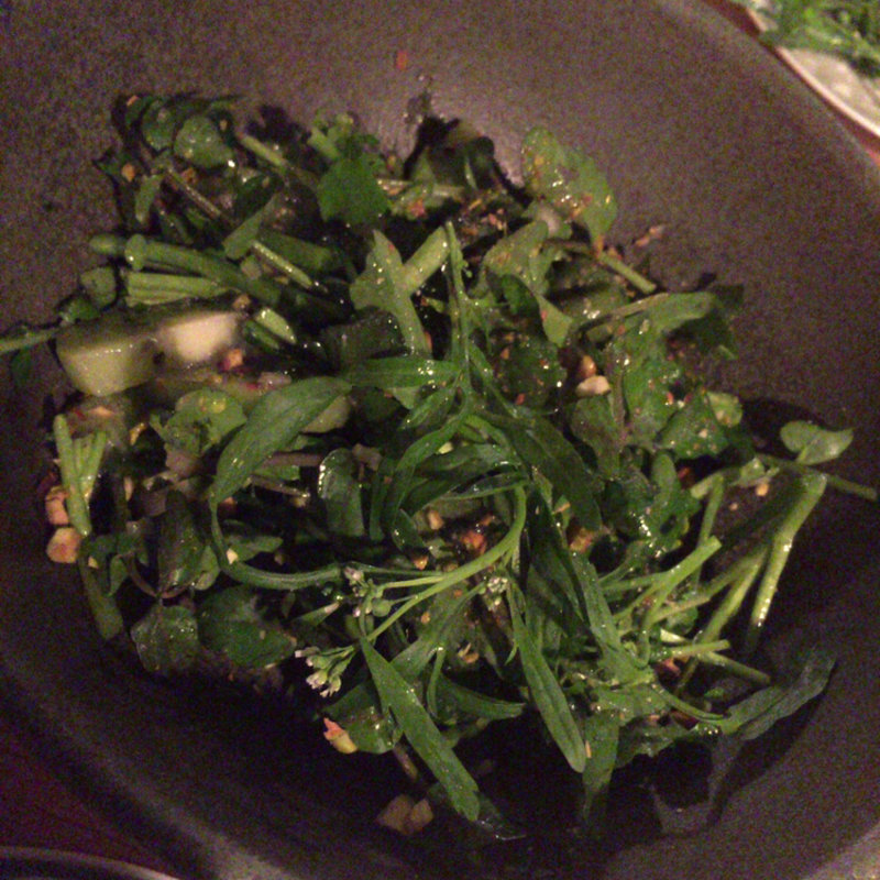 クレソンとキウイピスタチオの緑のサラダ(ATELIER BEC)