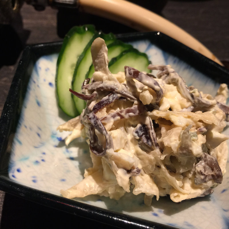 ごぼうときくらげの山葵マヨ和え(焼肉もつ福（旧：もつ福・赤坂店）)