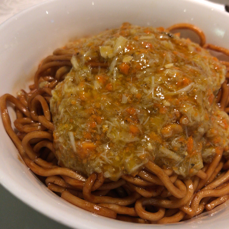 蟹味噌あんかけ麺(杭州酒家)