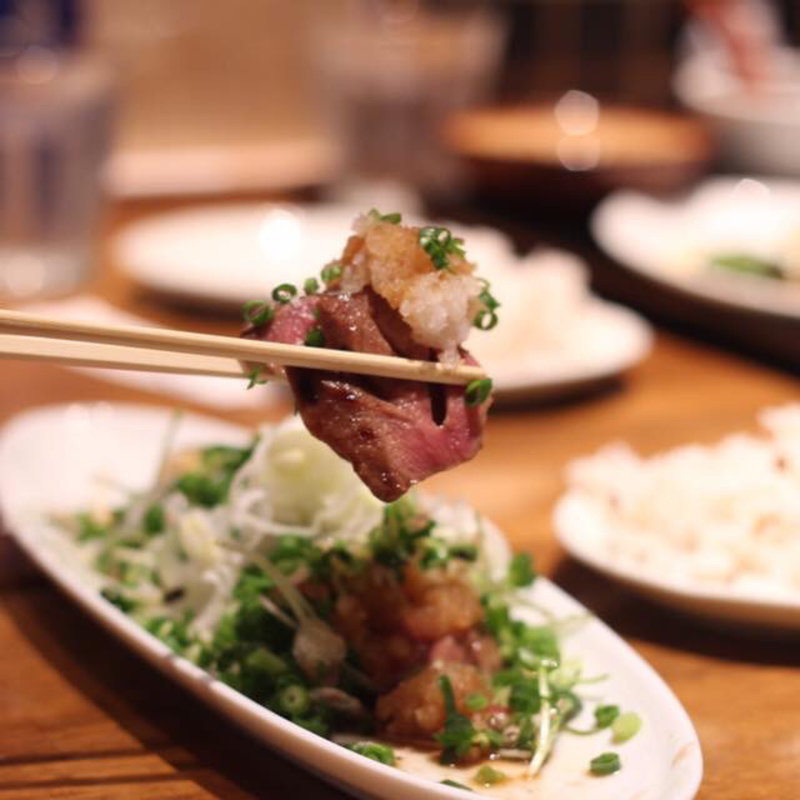 牛たんサガリのネギバカ炒め(仙台牛たん 荒)
