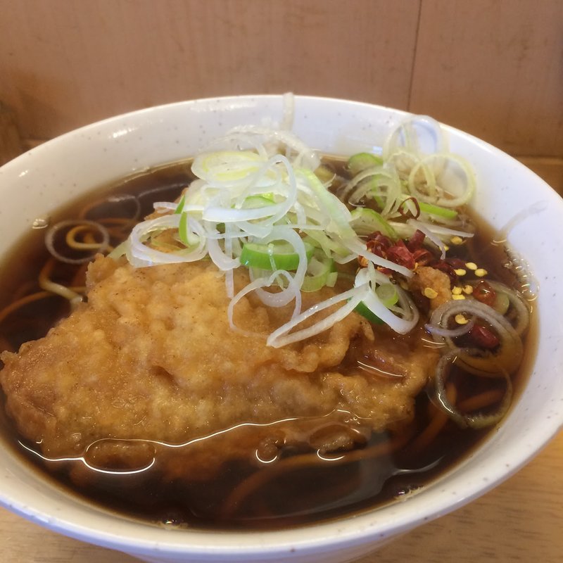 鶏天そば大盛(一◯そば)