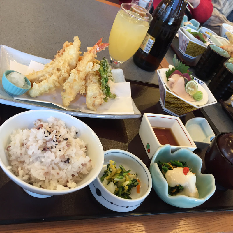 海老と真穴子の天ぷら膳(かごの屋 森小路インター東店 )