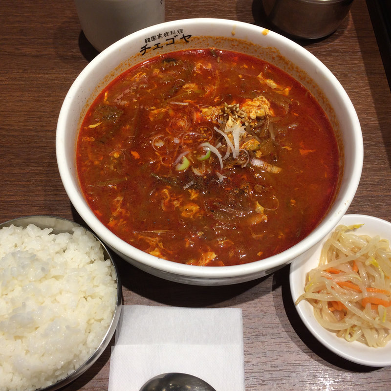 ユッケジャンスープ(チェゴヤ 深川ギャザリア店)