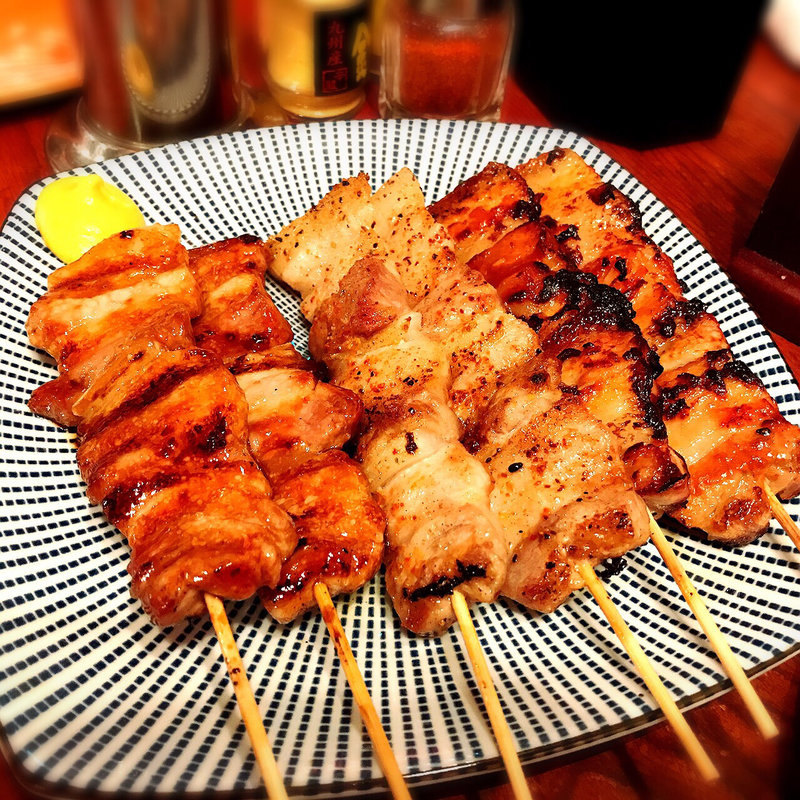 国産豚バラ串（タレ）(博多うどん酒場 イチカバチカ恵比寿店)