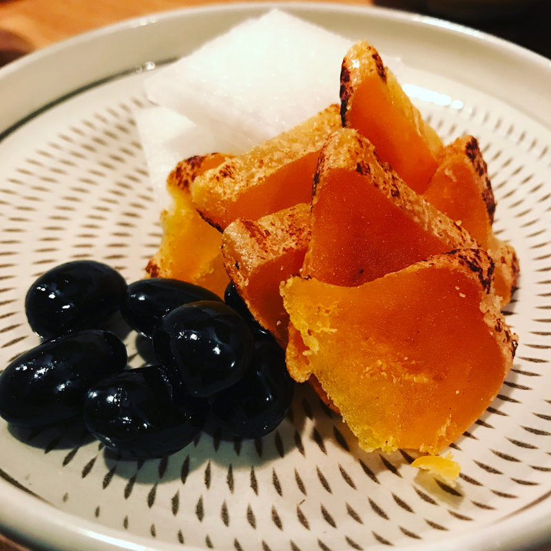 自家製カラスミと黒豆(唄う稲穂)