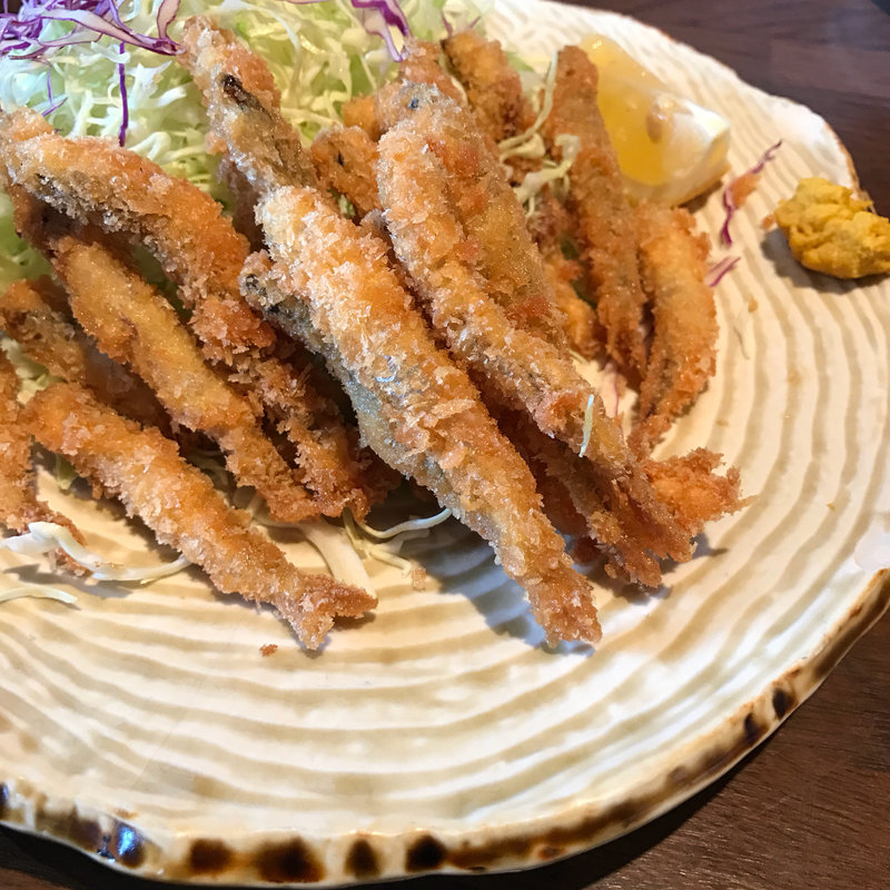 わかさぎフライ(深生そば)