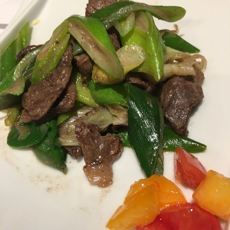 牛ハラミと白ネギ炒め(六ヶ城)