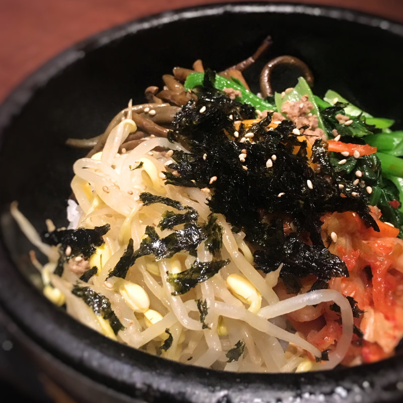 石焼ビビンバセット(韓国料理 土火土火)