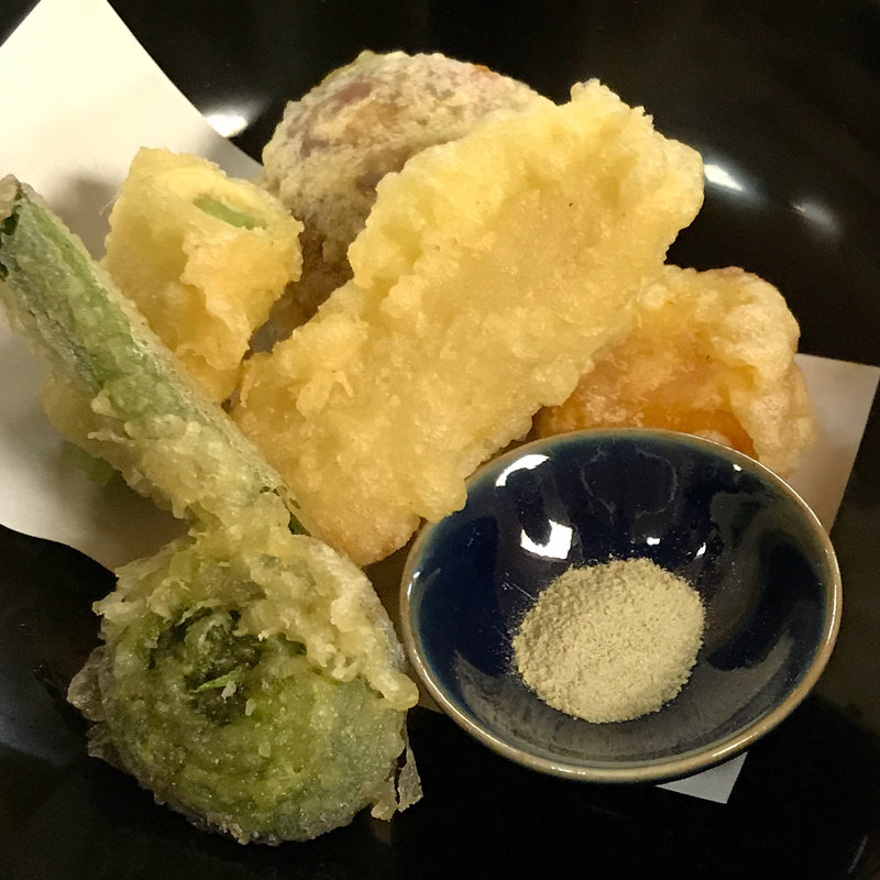 東寺わらび 竹ノ子 花わさび 紀州梅蜜煮 柚餅子南瓜(阪口楼)