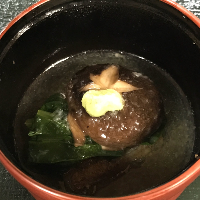 蕗の薹の揚げ真丈 みぞれ餡掛け(阪口楼)