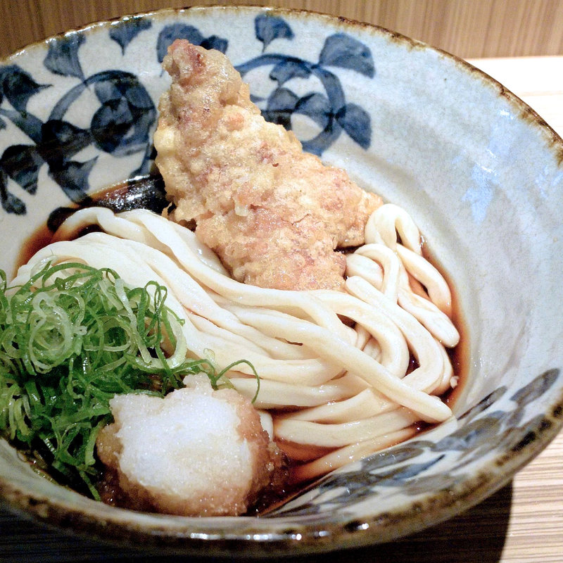 ぶっかけうどん+鶏天(本町製麺所 本店 )