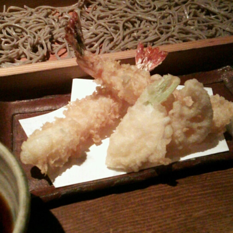 天ぷらそば(板蕎麦 山灯香)