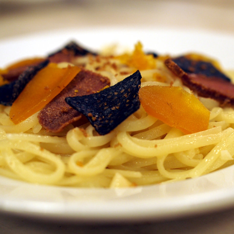 マグロとボラのWペペロンチーノ(Coccodrillo)