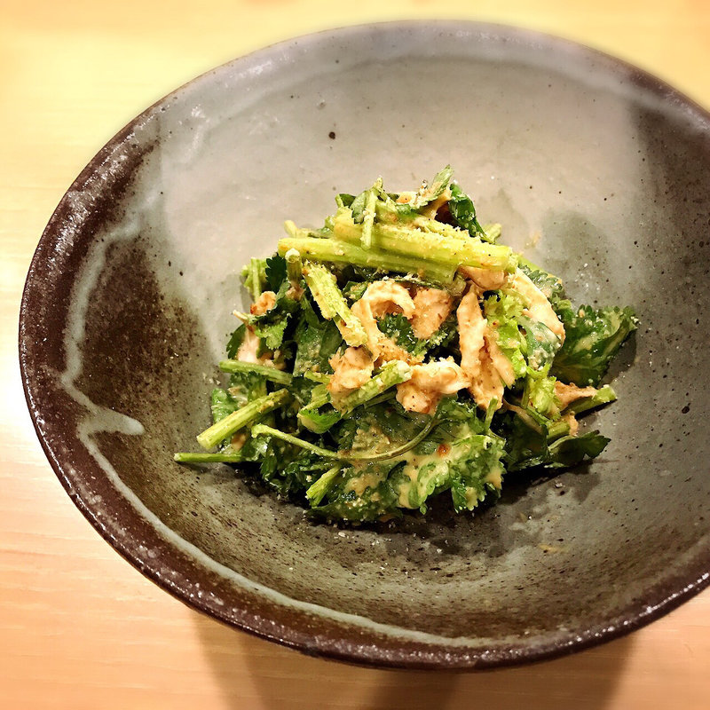 蒸鶏とパクチー(すぎ乃 麻布十番 （Sugino Azabujuban）)