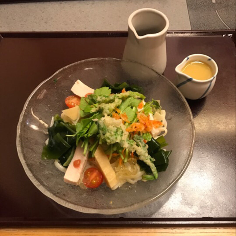 9種具材のサラダうどん(かごの屋 立川砂川九番店 )