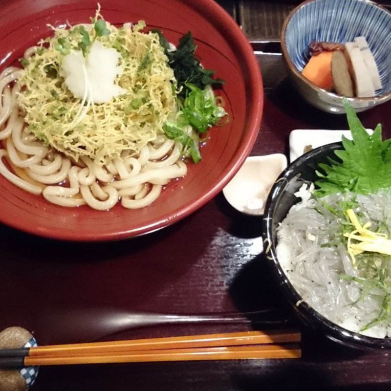 しらすかき揚げうどん ミニ丼セット(鳥羽答志島 浜与本店 外宮前店 )