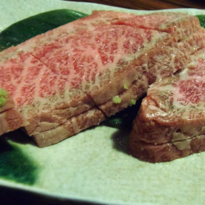 特上ミスジわさび焼き(肉料理 さかもと 藤井寺店)