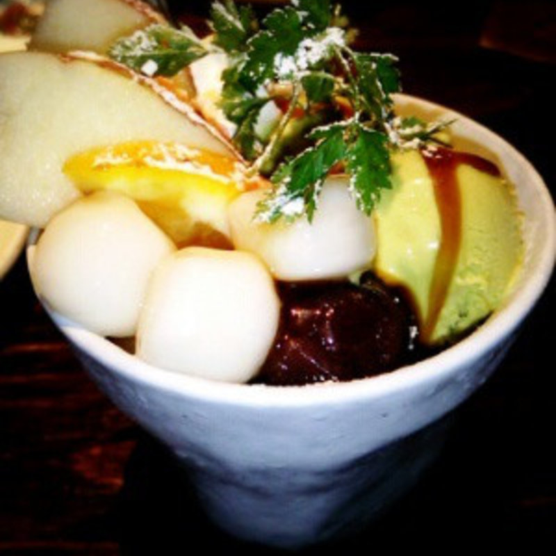 白玉とあずきの和風パフェ(桜日和 （さくらびより）)