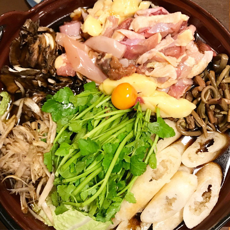 比内地鶏のきりたんぽ鍋(うまいもの処 うちやま 希望ヶ丘本店)