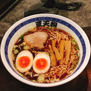 中華そば（並）味玉子トッピング(豆天狗)