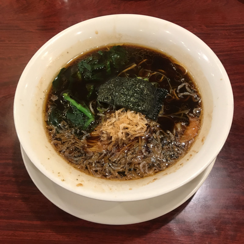 焦がし海老ガツンと香る黒醤油ラーメン(バーミヤン 西東京田無店)