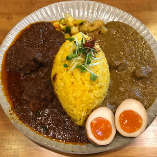 チキンマサラ&マトン(スパイス食堂ニッキ)