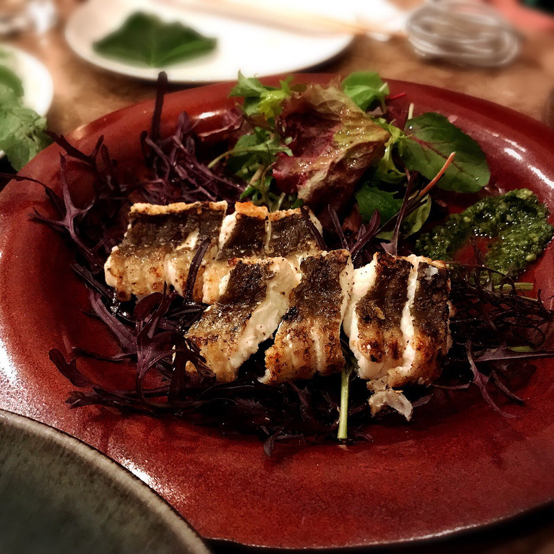 穴子の薪窯焼き(エンボカ 東京)