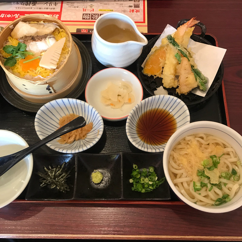 鯛せいろ御飯膳 ￥1,199(税抜) 【松山仕立て】 (夢庵 西国分寺店)