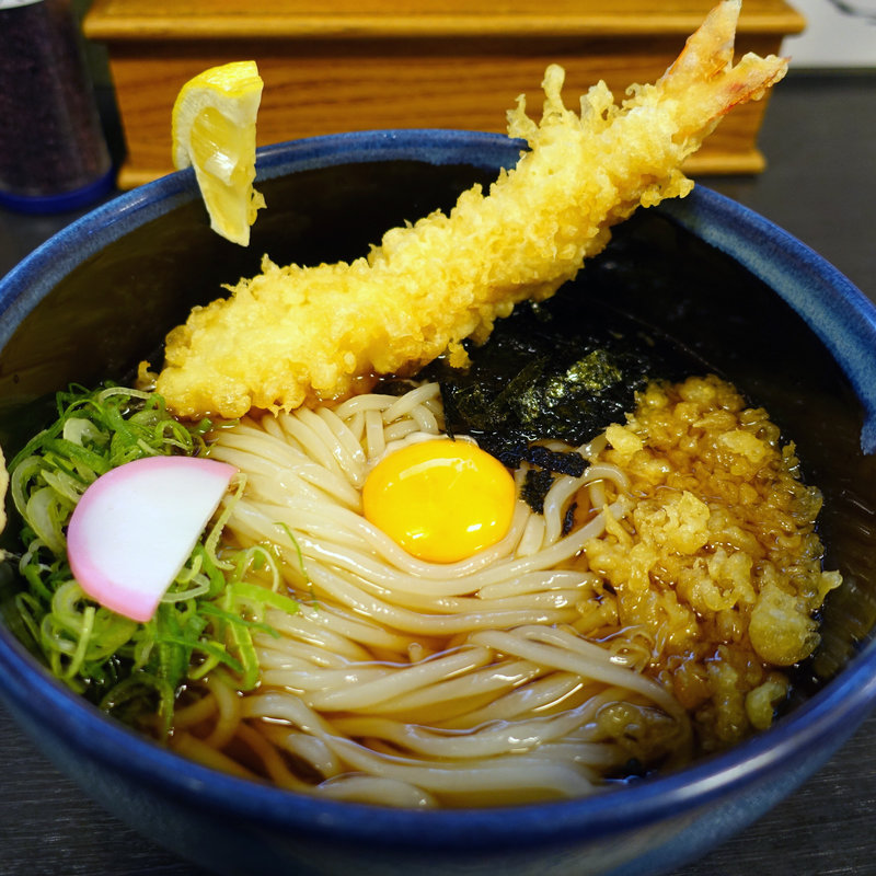ぶっかけうどん＋えび天(うどん道場 本店)
