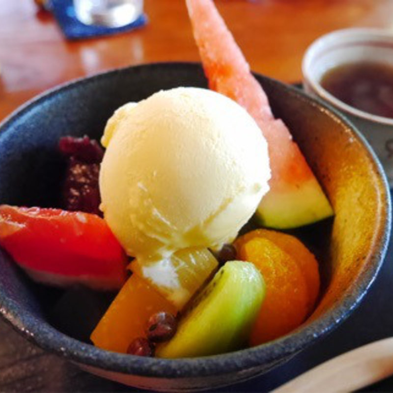 アイスクリームあんみつ(古桑庵)