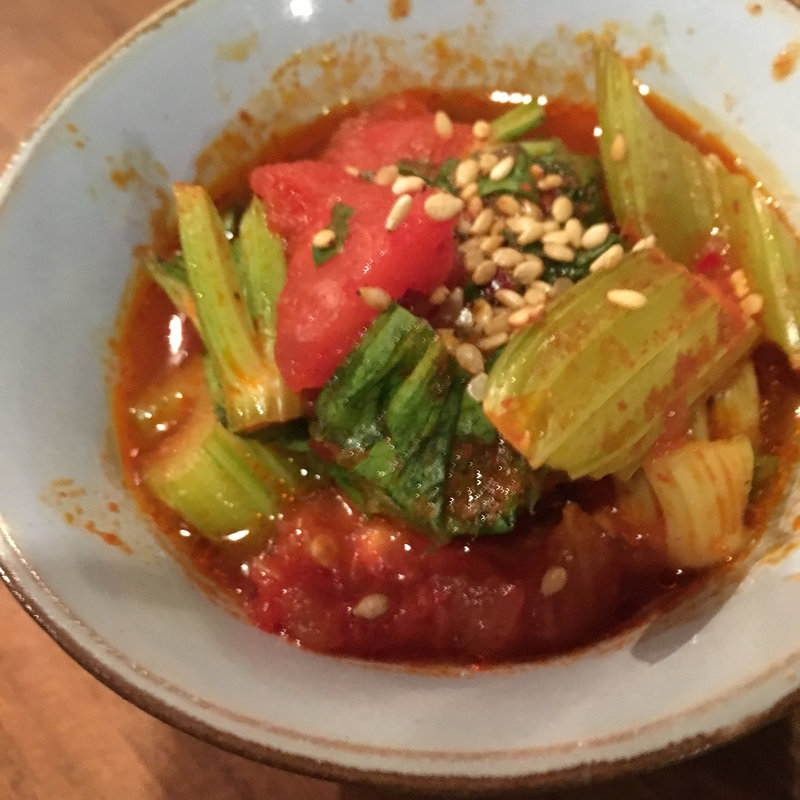 セロリのキムチ(晩酌屋おじんじょ)