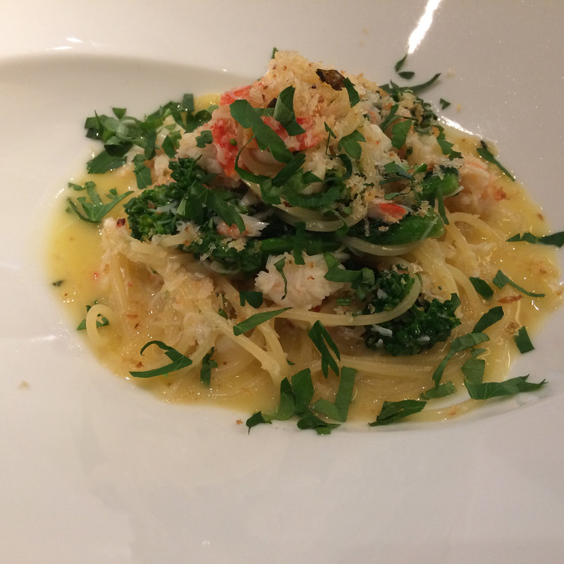 ズワイ蟹と京菜花の塩味パスタ(ダリアロッソ （【旧店名】吉右）)