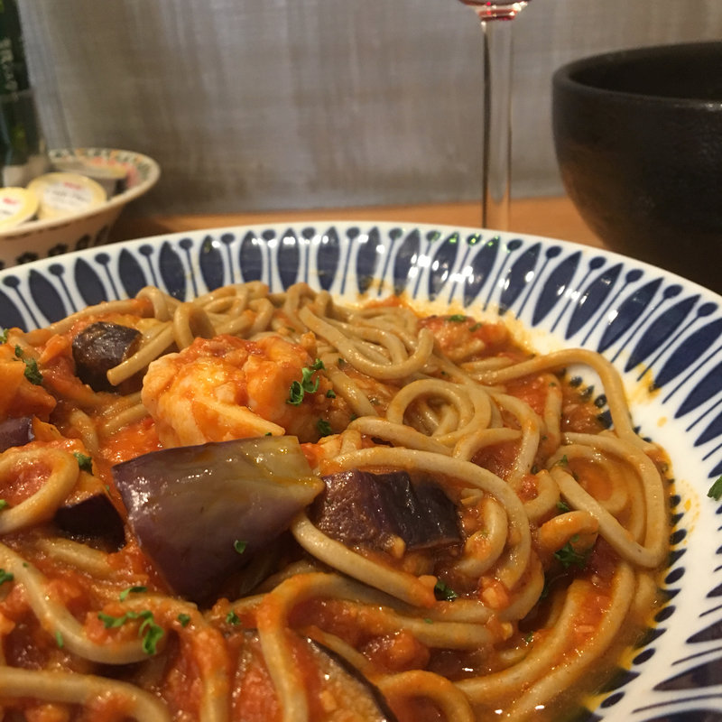 鶏モモ肉と茄子 ハバネロのトマトソース アラビアータ(グルテンフリーバル　ハパ！)