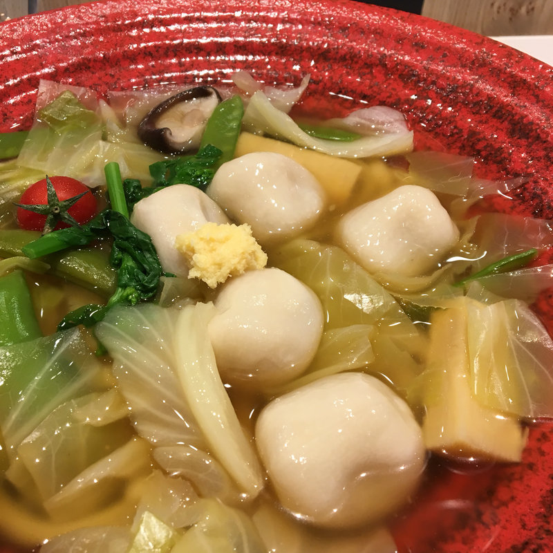 たっぷり春野菜の餡かけうどんポン(つるとんたん UDON NOODLE Brasserie銀座)