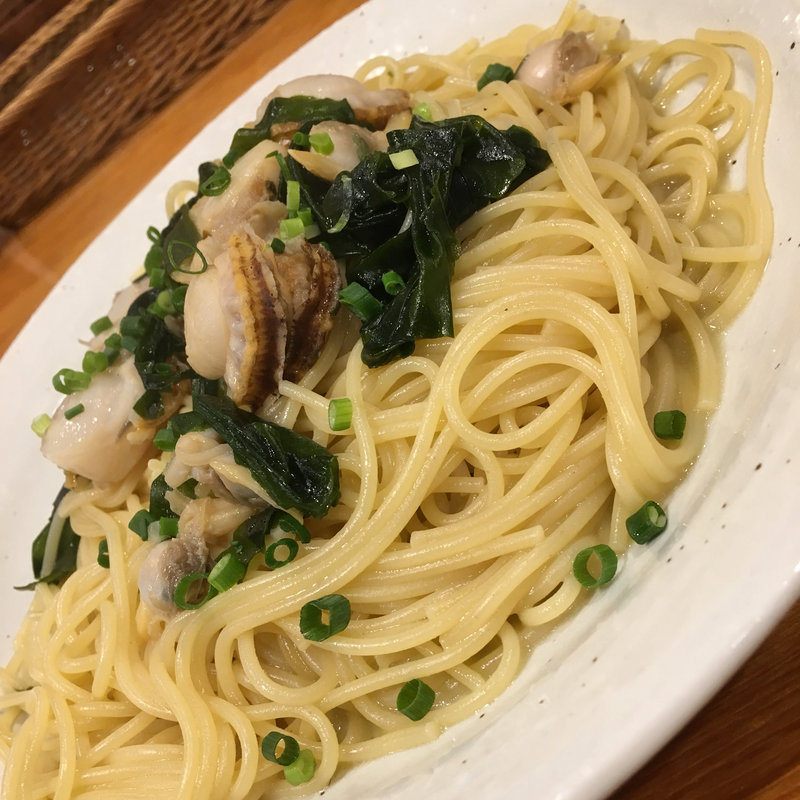 ホタテと浅利とワカメのお醤油味(パスタビーノハシヤ 南口店)