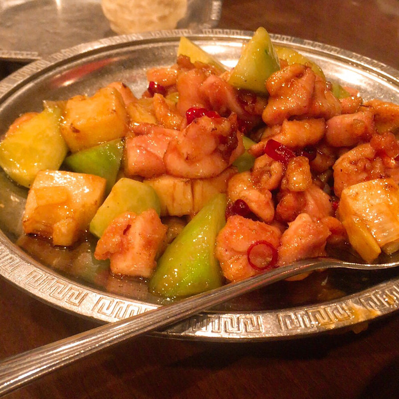 とりと赤唐辛子の炒めもの(麗郷 渋谷店)