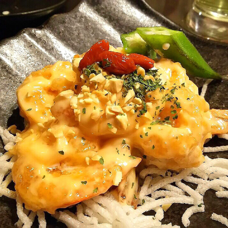 大エビの激旨マヨネーズソース(中華酒場 黒門 －轍－)